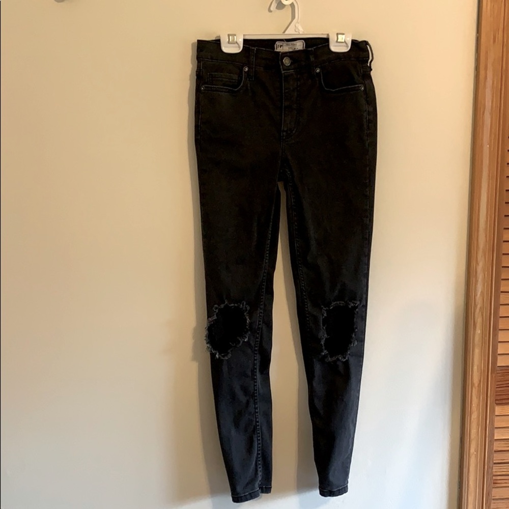 Free People Busted Knee Skinny Jeans